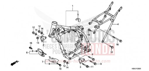 CARROSSERIE DE CHASSIS CRF150RE de 2014